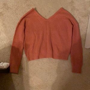 Pink crop sweater